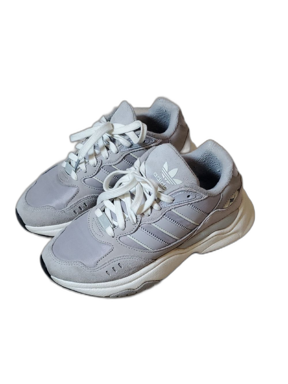 adidas Gray Chunky Retro Runner Sneakers Womens 6.5